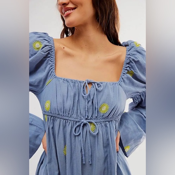 Free People Emory Embroidered Midi Dress - Picture 4 of 7